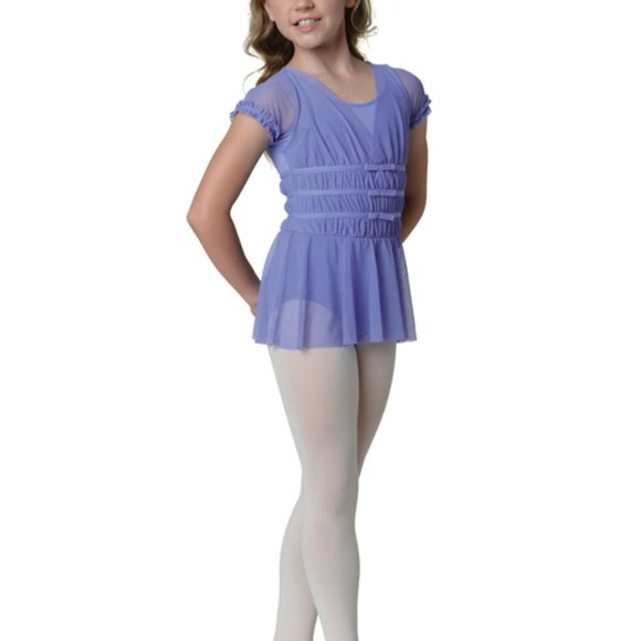 Dance Leotard Dress New 2-4 4-6 6-7 8-10 12-14 Blue Black Ballet Dance Costume - Picture 3 of 8